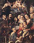 Jacob Jordaens Canvas Paintings - Self Portrait among Parents, Brothers and Sisters